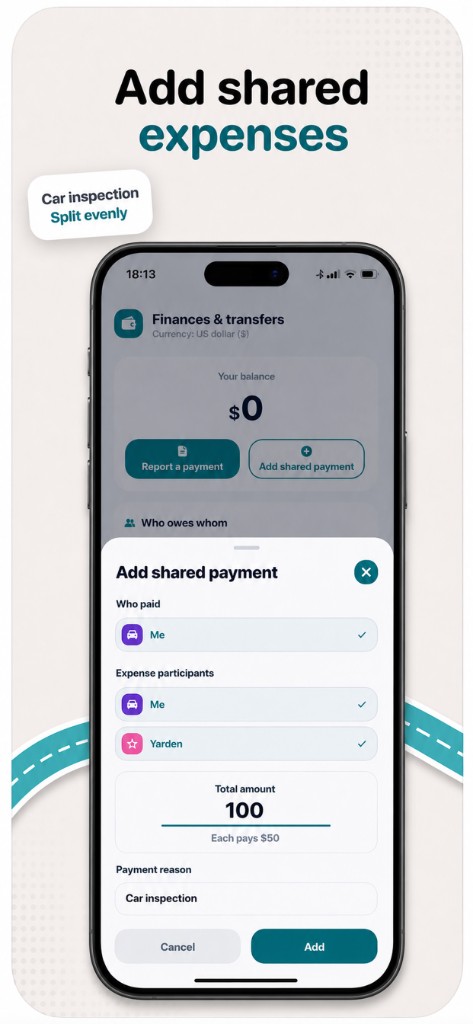 Add shared expenses